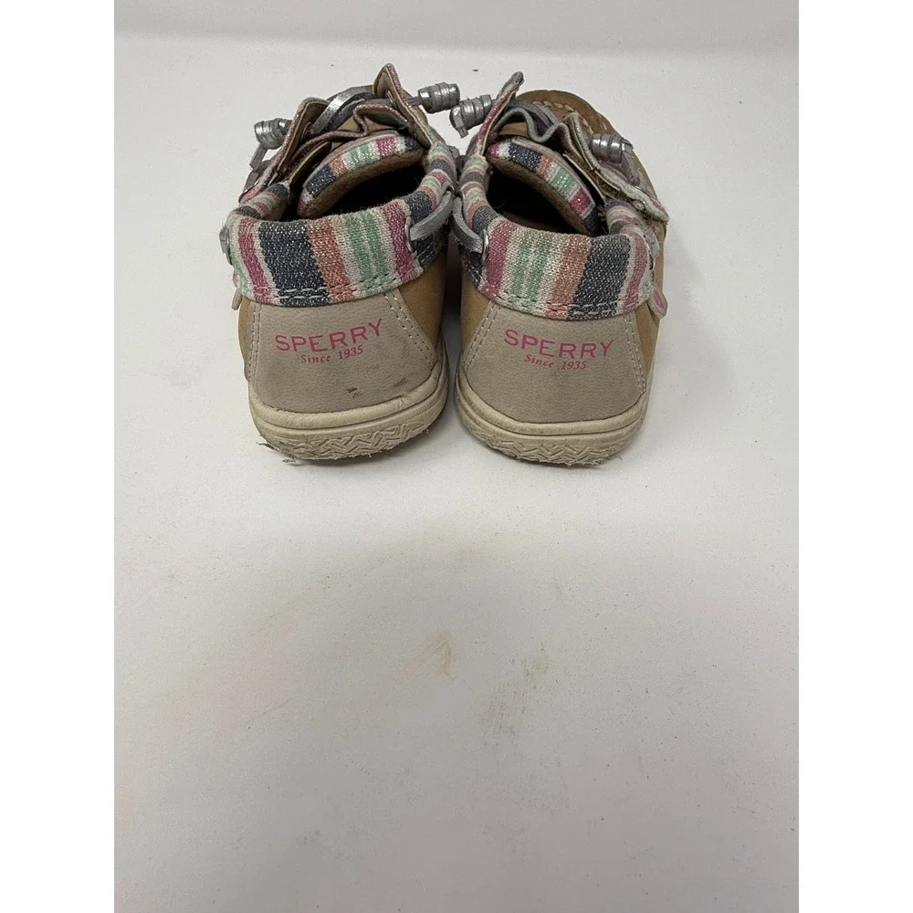 Sperry Boat Shoes Striped Accent Casual Comfort Loafers‎ kids Sz 9